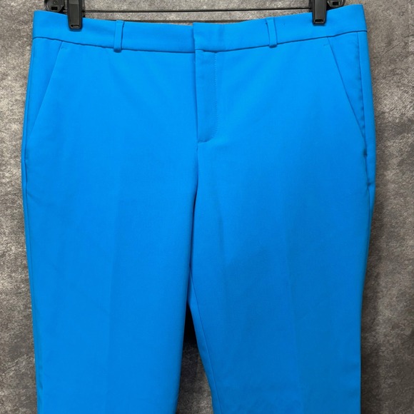 Banana Republic Avery Pants Women's Size 12 Cerulean Blue Straight Leg Career - Picture 2 of 16